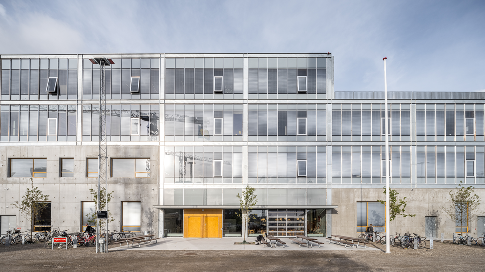 Hovedindgangen til den nye arkitektskole i Aarhus