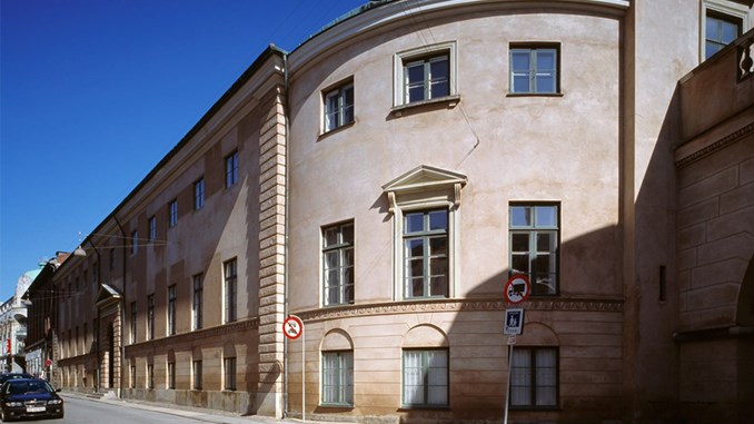 Bagsiden af Domhuset, Nytorv, København med afrundet hjørne på bygningen