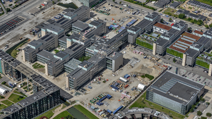 Luftfoto over Københavns Universitet på Amager