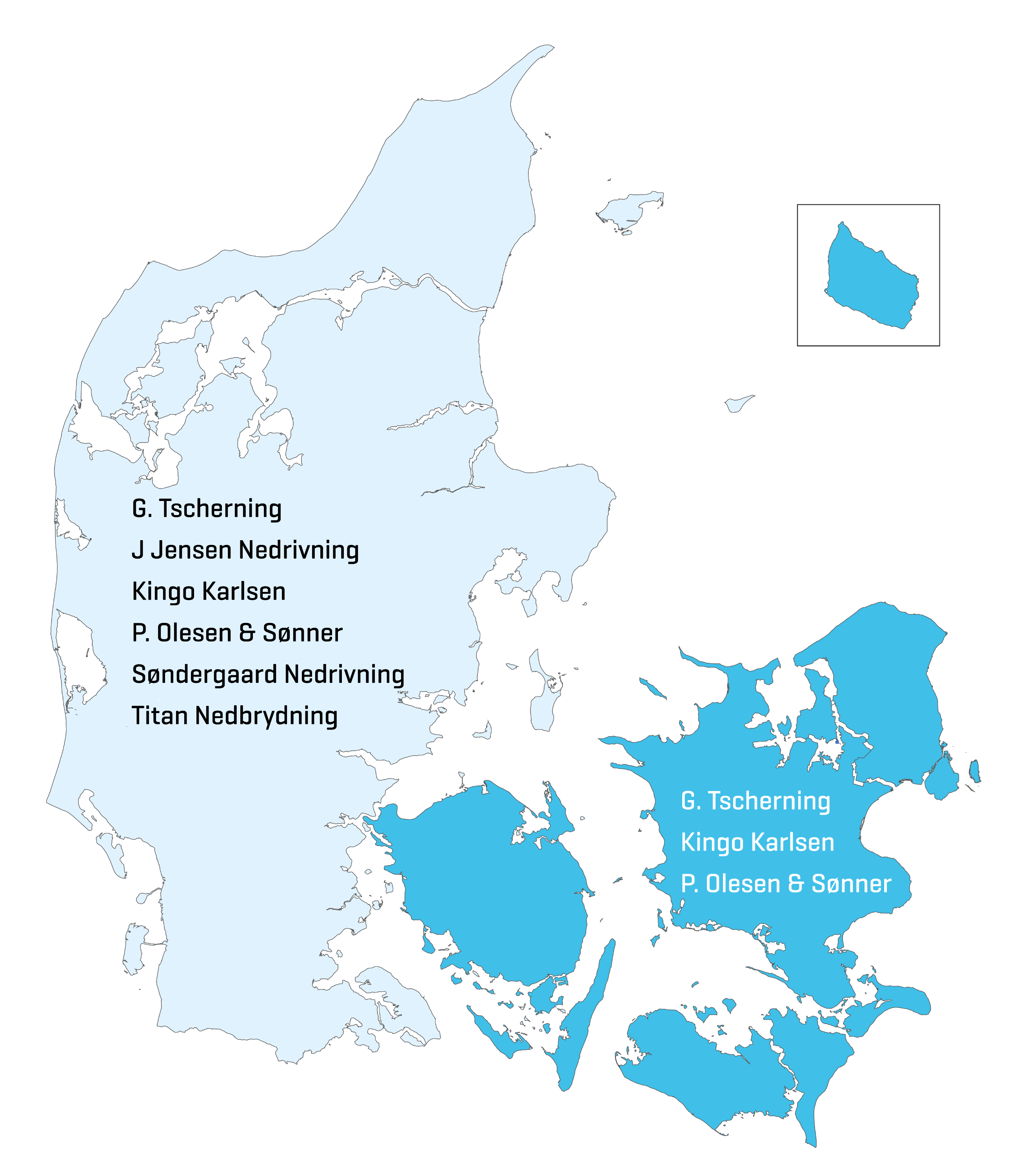 Nedrivningsentreprenører på Bygningsstyrelsens rammeaftaler